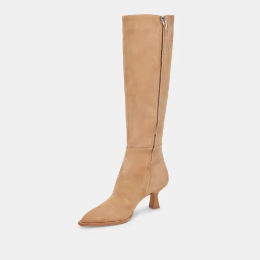 AUGGIE WIDE CALF BOOTS CAMEL SUEDE