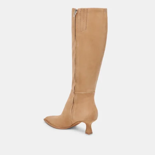 AUGGIE WIDE CALF BOOTS CAMEL SUEDE