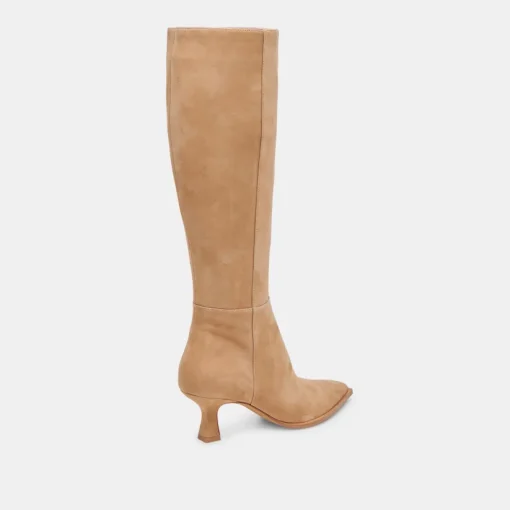AUGGIE WIDE CALF BOOTS CAMEL SUEDE