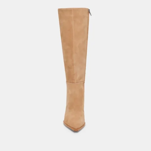 AUGGIE WIDE CALF BOOTS CAMEL SUEDE