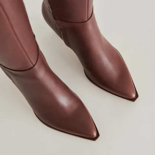 AUGGIE WIDE CALF BOOTS CHOCOLATE LEATHER