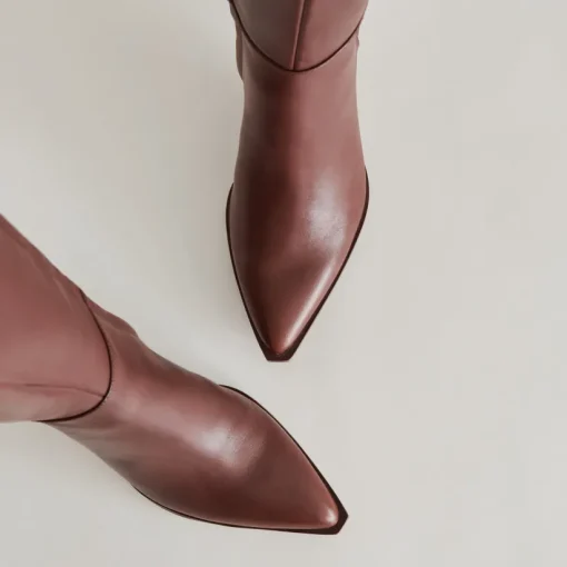 AUGGIE WIDE CALF BOOTS CHOCOLATE LEATHER