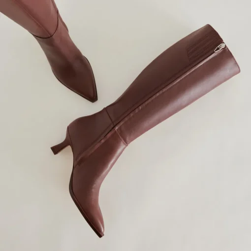 AUGGIE WIDE CALF BOOTS CHOCOLATE LEATHER