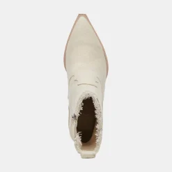 AUSTIN BOOTS IVORY DENIM