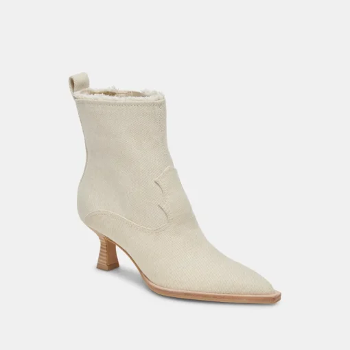 AUSTIN BOOTS IVORY DENIM