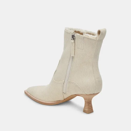 AUSTIN BOOTS IVORY DENIM
