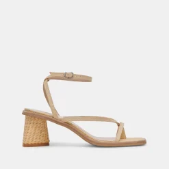 BANITA WIDE SANDALS LT NATURAL RAFFIA