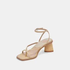 BANITA WIDE SANDALS LT NATURAL RAFFIA