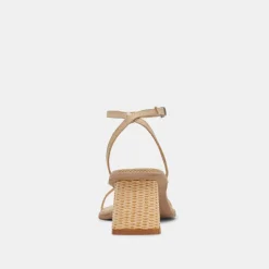 BANITA WIDE SANDALS LT NATURAL RAFFIA