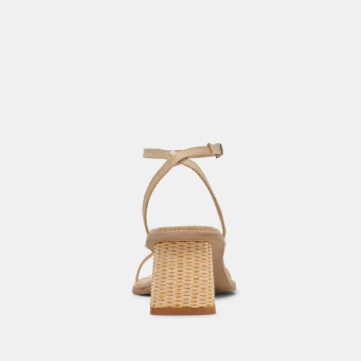 BANITA WIDE SANDALS LT NATURAL RAFFIA