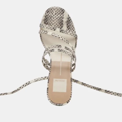 BARBS HEELS GREY WHITE EMBOSSED STELLA