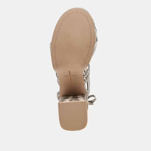 BARBS HEELS GREY WHITE EMBOSSED STELLA