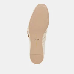 BAYLEE BALLET FLATS BONE PERFORATED SUEDE