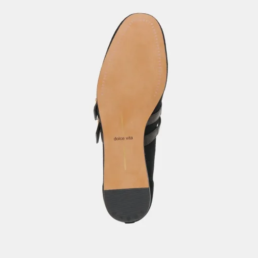 BAYLEE BALLET FLATS ONYX PERFORATED SUEDE
