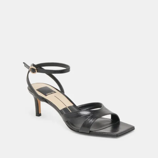 BECKI HEELS MIDNIGHT CRINKLE PATENT