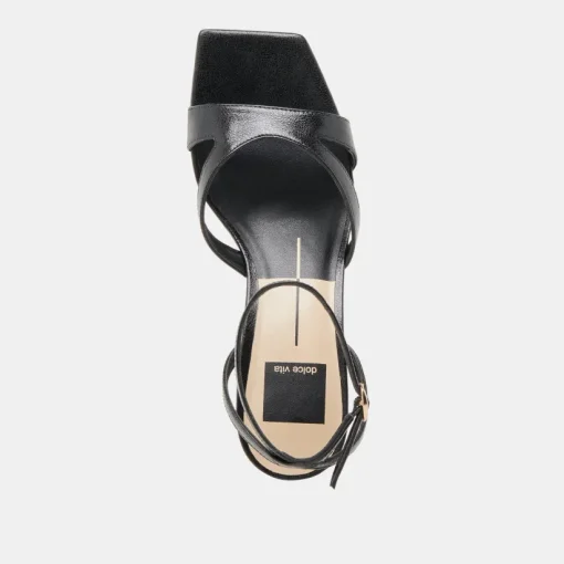 BECKI HEELS MIDNIGHT CRINKLE PATENT