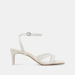 BECKI HEELS TRUE WHITE LEATHER