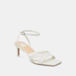 BECKI HEELS TRUE WHITE LEATHER