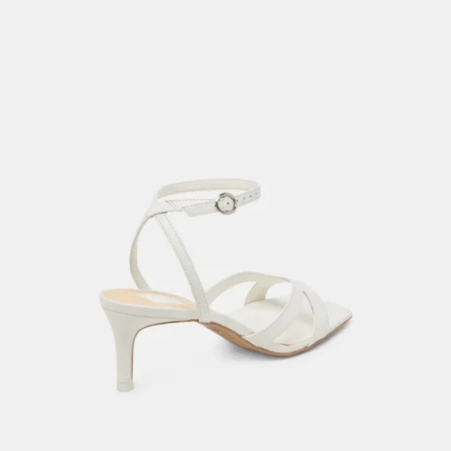 BECKI HEELS TRUE WHITE LEATHER