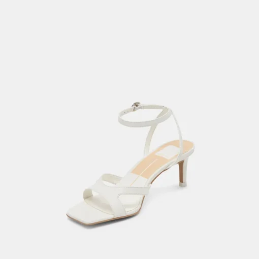 BECKI HEELS TRUE WHITE LEATHER