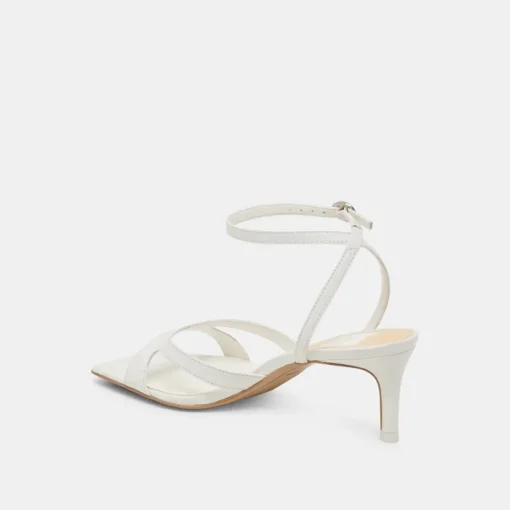 BECKI HEELS TRUE WHITE LEATHER