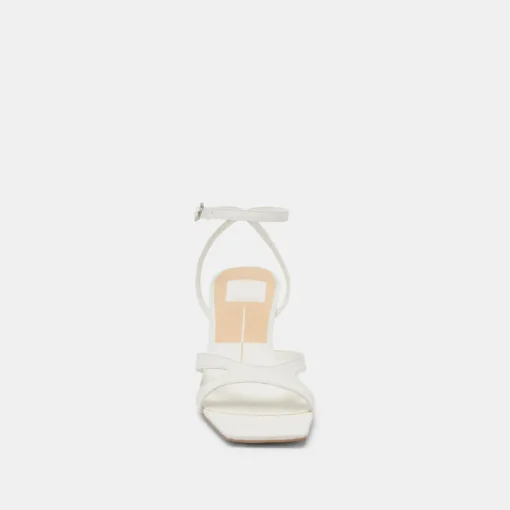 BECKI HEELS TRUE WHITE LEATHER