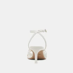 BECKI HEELS TRUE WHITE LEATHER
