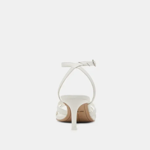 BECKI HEELS TRUE WHITE LEATHER