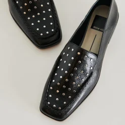 BENY FLATS BLACK STUDDED LEATHER