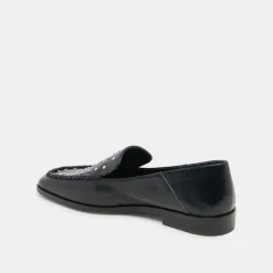 BENY FLATS BLACK STUDDED LEATHER