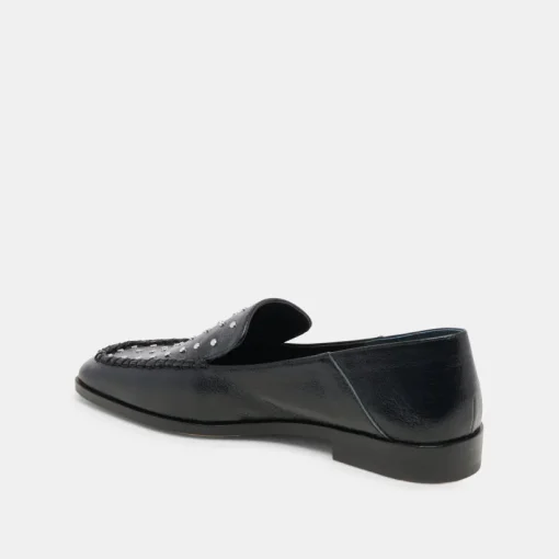 BENY FLATS BLACK STUDDED LEATHER