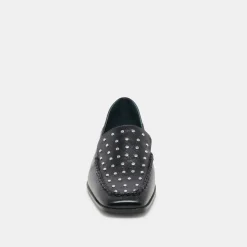 BENY FLATS BLACK STUDDED LEATHER