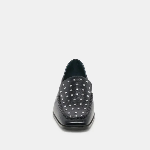 BENY FLATS BLACK STUDDED LEATHER