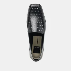 BENY FLATS BLACK STUDDED LEATHER