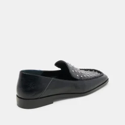 BENY FLATS BLACK STUDDED LEATHER