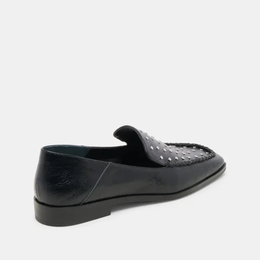 BENY FLATS BLACK STUDDED LEATHER