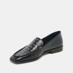 BENY FLATS BLACK STUDDED LEATHER
