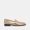 BENY FLATS GOLD DISTRESSED LEATHER