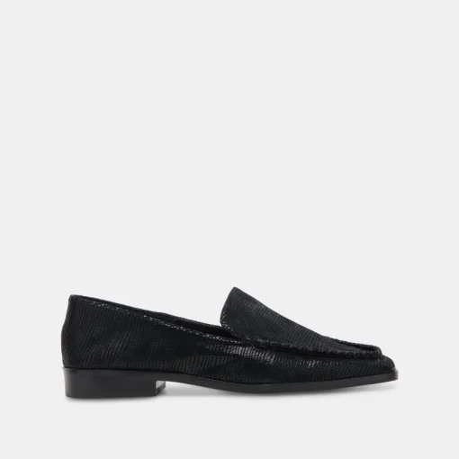 BENY FLATS ONYX EMBOSSED LEATHER