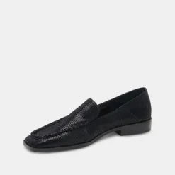 BENY FLATS ONYX EMBOSSED LEATHER