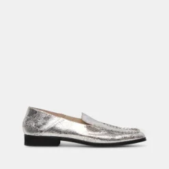 BENY WIDE FLATS SILVER DISTRESSED LEATHER