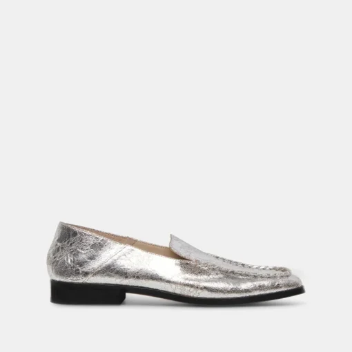 BENY WIDE FLATS SILVER DISTRESSED LEATHER