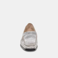 BENY WIDE FLATS SILVER DISTRESSED LEATHER