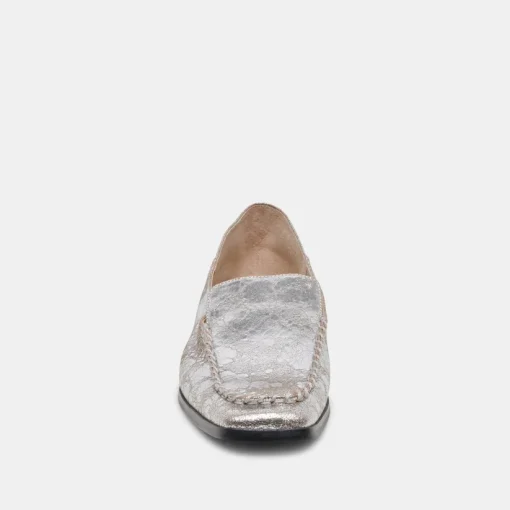 BENY WIDE FLATS SILVER DISTRESSED LEATHER
