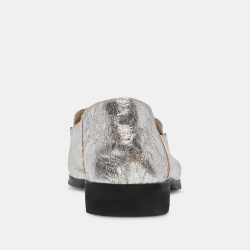 BENY WIDE FLATS SILVER DISTRESSED LEATHER
