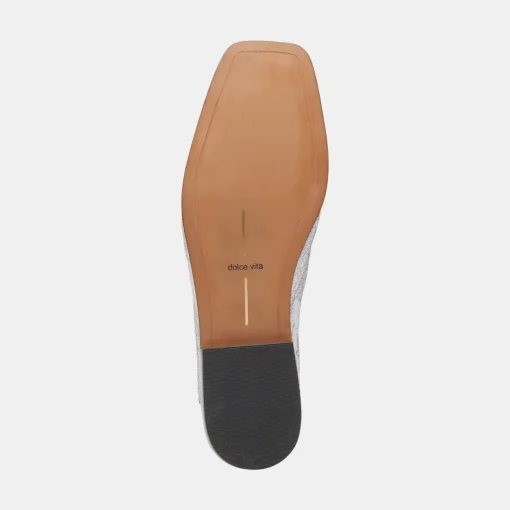 BENY WIDE FLATS SILVER DISTRESSED LEATHER