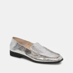 BENY WIDE FLATS SILVER DISTRESSED LEATHER