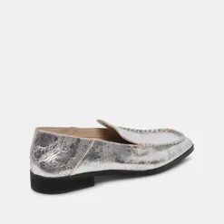 BENY WIDE FLATS SILVER DISTRESSED LEATHER