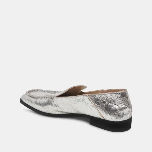 BENY WIDE FLATS SILVER DISTRESSED LEATHER