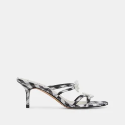 BETE HEELS BLACK WHITE GINGHAM